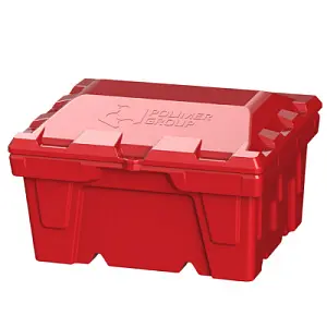 Ящик с крышкой 250л (Красный) 1